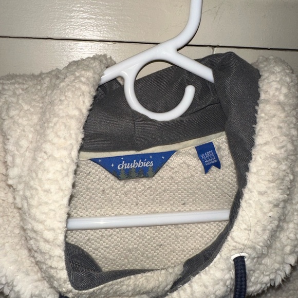 CHUBBIES men’s the snow day fleece hoodie in natural, XL - Picture 5 of 5